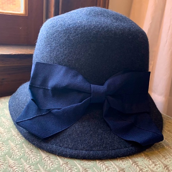 LAST CHANCE GIOVANNIO NEW YORK 100% wool hat navy - Picture 2 of 12